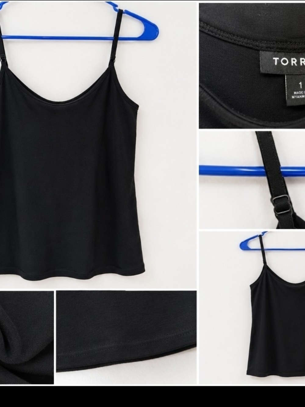 Torrid Black Seamless Adjustable-Strap Cami Tank Top
